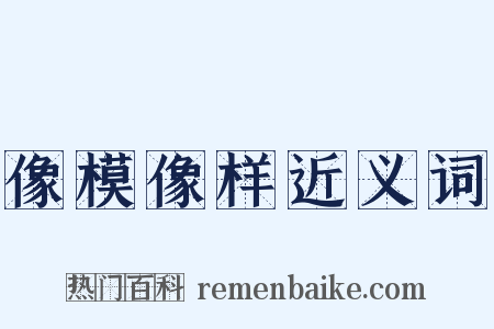 像模像样近义词是什么意思的图片